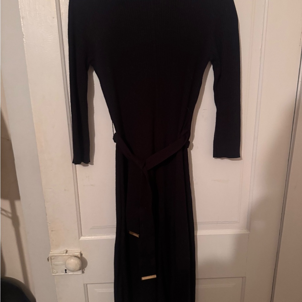 Calvin Klein Black Long Sleeve sweater Dress